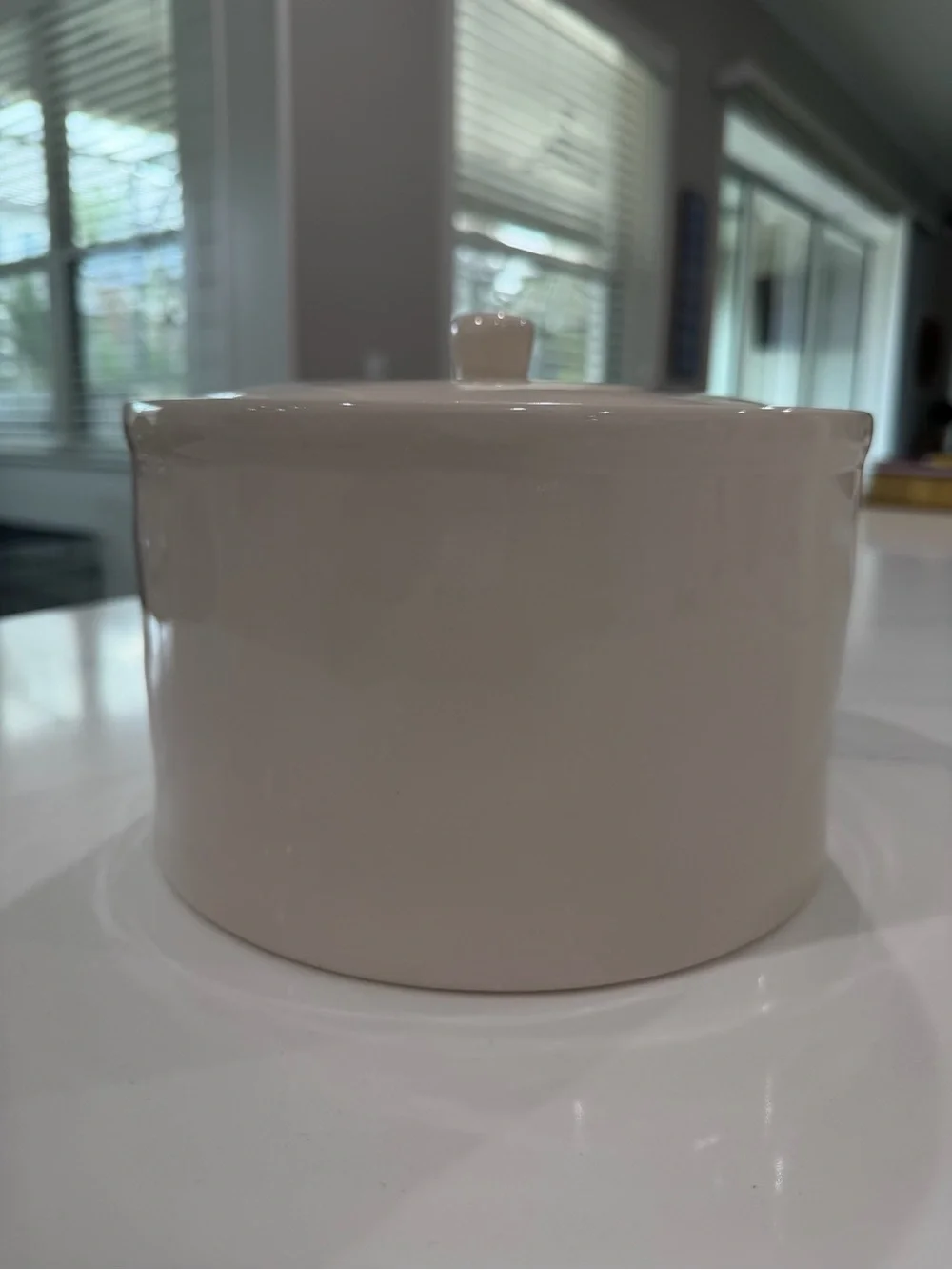Rae Dunn Cream Ceramic Pancakes Canister with Black Lettering